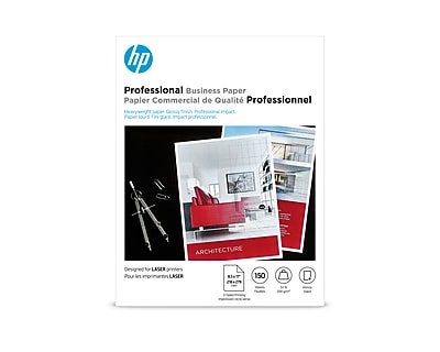HP - Professional Business Glossy Brochure Paper, 8.5" x 11", 150 Sheets/Pack - White-Front_Standard 