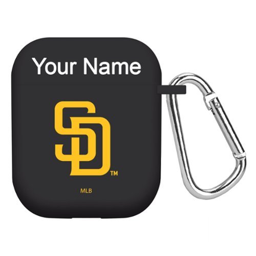 Artinian - San Diego Padres Personalized Silicone AirPods Case Cover - Multicolor-Front_Standard 