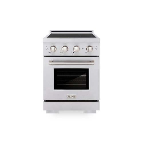 ZLINE - 24 in. 3.2 cu. ft. Paramount Freestanding Induction Range with 3 Burners and Electric Oven - Satin Stainless Steel