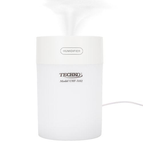  Techko Maid - Portable Fine-Mist Humidifier w/ LED Night Light - 600ml - White