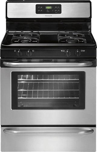  Frigidaire - 5.0 Cu. Ft. Self-Cleaning Freestanding Gas Range - Stainless steel