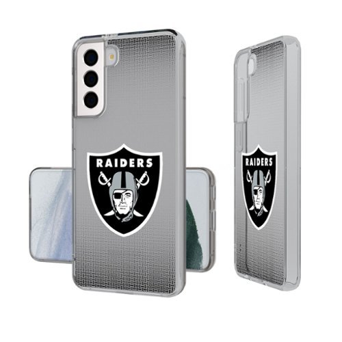 Keyscaper - NFL - Las Vegas Raiders Linen Logo Galaxy Clear Case - S24 - Multicolor-Front_Standard 
