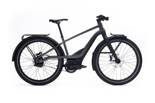 Serial 1 - RUSH/CTY SPEED eBike, Charcoal w/ up to 115mi Max Operating Range & 28mph Max Speed - Large - Black-Front_Standard 