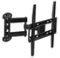 Mount-It! - Corner TV Wall Mount for 26–55" Screens, Full Motion, VESA 400x400, 66lb Capacity, Single-Stud Install - Black-Front_Standard