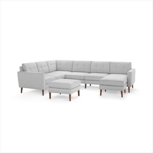 Burrow - Mid-Century Nomad 6-Seat Corner Sectional with Chaise and Ottoman