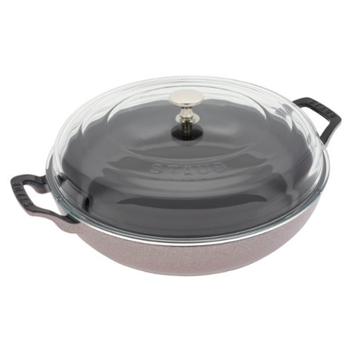 Staub - Cast Iron 3.5-qt Braiser with Glass Lid - Lilac-Front_Standard 