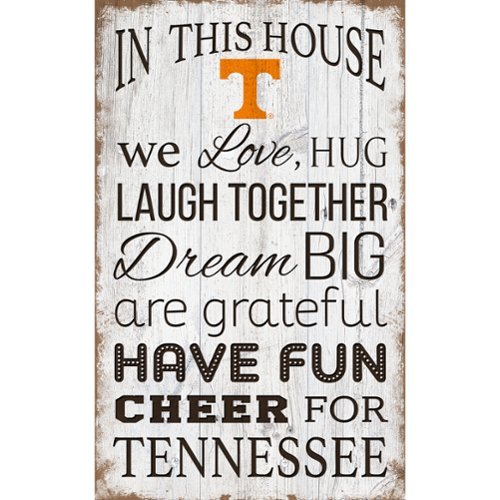 Fan Creations - Tennessee Volunteers 11'' x 19'' Team In This House Sign - Multicolor-Front_Standard 