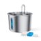 Oneisall - PWF001 2L 67oz Automatic Cat Water Fountain Dishwasher Safe with 3 Filters and Visual Window BPA Free - Stainless Steel-Front_Standard