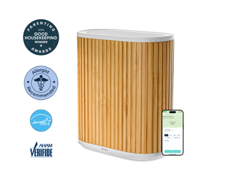 Windmill - The Air Purifier Max, Ultra-Quiet, Heavy Duty 3-in-1, Medical Grade HEPA, For Large Rooms Up to 1,950 Sq Ft - Bamboo