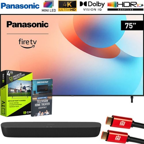 Panasonic - 75" W95 Mini LED 4K UHD Smart Fire TV (2024) + HTB200 Compact Soundbar Bundle-Front_Standard 
