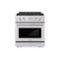 ZLINE - 30 in. 4.2 cu. ft. Freestanding Paramount Gas Range with DuoPro Cooktop and Convection Gas Oven - Stainless Steel-Front_Standard