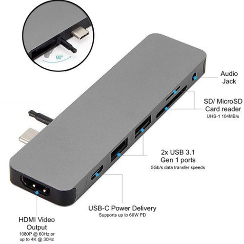 Hyper 7-Port Universal USB-C Hub - USB-C Docking Station for Laptops - Space Gray HOW TO BUY