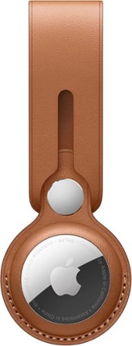 Apple - AirTag Leather Loop - Saddle Brown-Front_Standard 