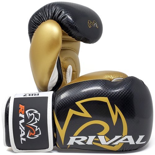 RIVAL - Boxing RB7 Fitness Plus Hook and Loop Bag Gloves - XS - Black/Gold-Front_Standard 