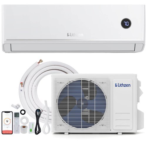 Costway - Lithzen 12000 BTU Mini Split Air Conditioner & Heater, 208/230V 18.2 SEER2 Wifi Enabled - White-Front_Standard 