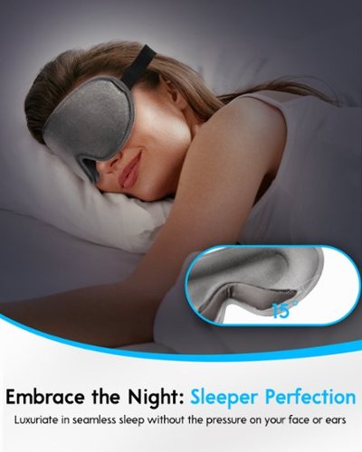 Arboleaf Sleep Mask, Contoured for Zero Pressure, Travel Bliss, 3D Eye Mask, Light-Blocking Design - Gray WORLDWIDE DELIVERY