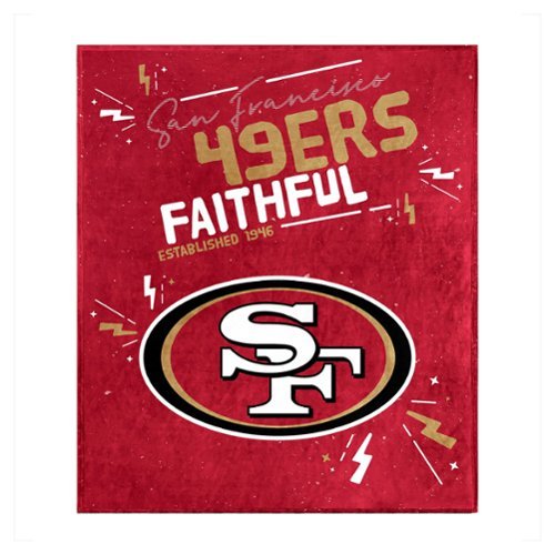 Logo Brands - San Francisco 49ers 60" x 70" Plush Throw Blanket - Multicolor-Front_Standard 