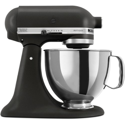 KitchenAid - Artisan Series Tilt-Head Stand Mixer - Imperial Black-Front_Standard 