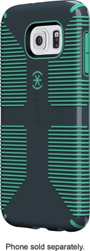  Speck - CandyShell Grip Case for Samsung Galaxy S 6 Edge Cell Phones - Charcoal Gray/Dragon Green