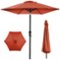 Best Choice Products - 10ft Outdoor Steel Market Patio Umbrella w/ Crank, Tilt Push Button, 6 Ribs - Rust-Front_Standard