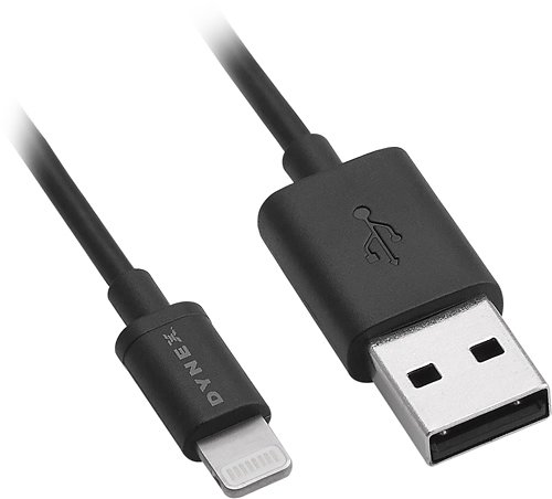  Dynex™ - 4&quot; Lightning Charge-and-Sync Cable - Black