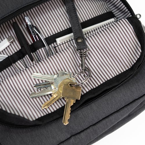 PKG Robson 12L Recycled Crossbody Bag for 14 Laptop - Dark Grey/Tan BUY IN UAE
