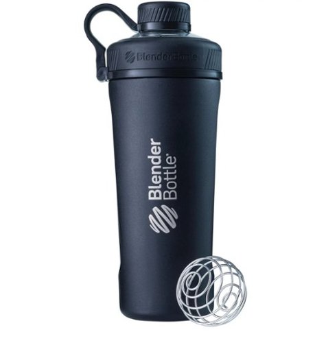 BlenderBottle - Radian 26oz Insulated Stainless Steel - Black-Angle_Standard 