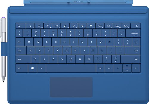  Microsoft - Type Cover for Surface Pro 3 - Cyan