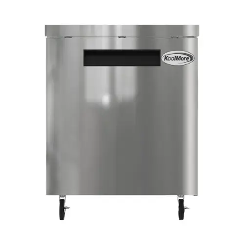 Front. Koolmore - 27 in. One Door Commercial Undercounter Refrigerator 5 cu. ft. in Stainless-Steel (KM-UCR-1DSS) - Stainless-Steel.