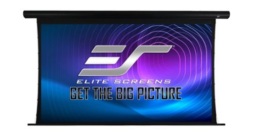 Elite Screens - Saker Tab-Tension Cinegrey 140" Home Theater Motorized Projection Screen - Black-Front_Standard 