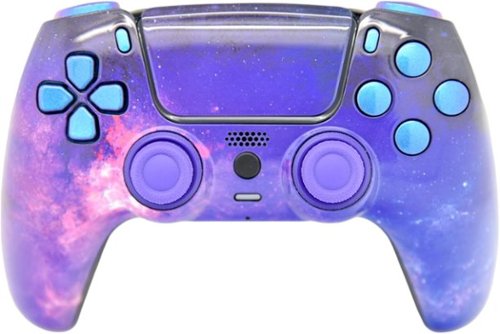 Custom Controllerzz - Custom Wireless Controller for PS5 - Galaxy & Chameleon Inserts-Front_Standard 