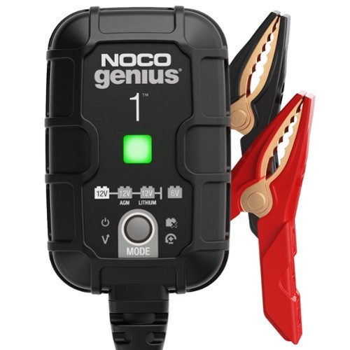 NOCO - GENIUS1: 1A Smart Battery Charger – 6V/12V – Automatic Maintainer & Trickle Charger – For Lead-Acid & Lithium-Front_Standard 