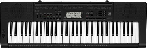  Casio - Portable Keyboard with 61 Full-Size Touch-Sensitive Piano-Style Keys - Black