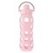 Lifefactory - 22-Oz. Glass Water Bottle with Active Flip Cap and Protective Silicone Sleeve - Desert Rose-Front_Standard