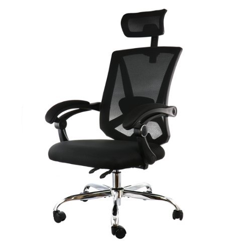 Elama Full Back Mesh Adjustable Office Chair with Headrest