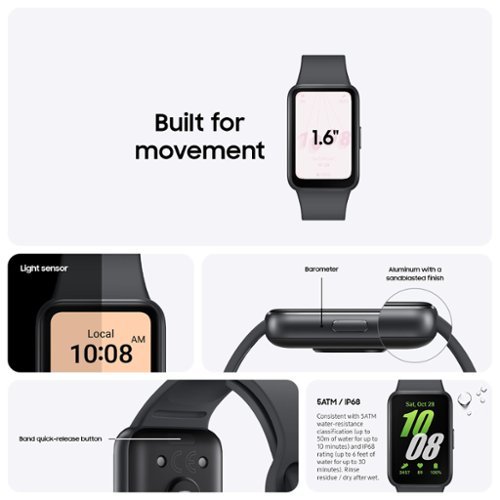 Samsung Galaxy Fit3 Aluminum Smartwatch 40mm BT - Dark Gray SHOP ONLINE