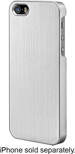  Dynex™ - Metal Effects Case for Apple® iPhone® 5 and 5s - Silver