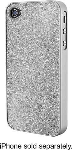  Dynex™ - Glitter Case for Apple® iPhone® 4 and 4S - Silver