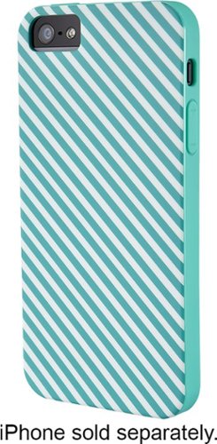  Dynex™ - Stripes Case for Apple® iPhone® 5 and 5s - Green, White