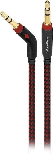  AudioQuest - WolfWire 3' 3.5mm Stereo Audio Cable - Black/Red