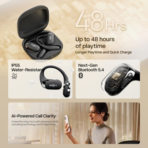 Shokz OpenFit 2 Open-Ear True Wireless Earbuds - Black BUY IN EUROPE