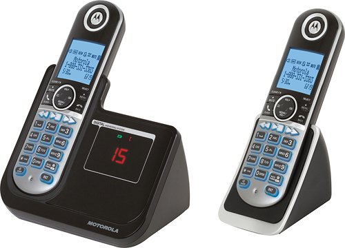  Motorola - MOTO-P1002 DECT 6.0 Cordless Phone with Digital Answering System - Black