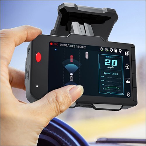 VOXX ADAS 4K Dual View AI Powered Dash Cam with GPS and WiFi Works With Apple/Android - Black GLOBAL SHIPPING