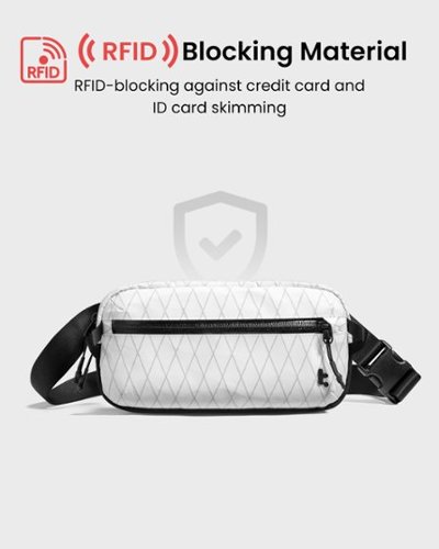 tomtoc Aviator-T35 2.5L X-Pac Sling Bag with RFID Blocking, Minimalist Crossbody Bag Chest Shoulder Pack for Travel, Everyday - White GLOBAL SHIPPING