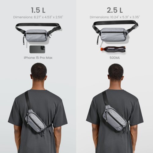 tomtoc Aviator-T33 2.5L Sling Bag with RFID Blocking, Minimalist Crossbody Bag Chest Bag Shoulder Pack for Travel, Daily Use - Gray BUY ONLINE