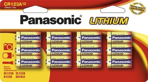  Panasonic - CR123 Batteries (12-Pack)