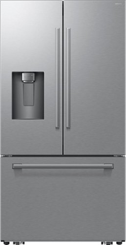 Samsung - Bespoke AI 29 cu. ft. 3-Door French Door Refrigerator with Zero Clearance Fit & Sphere Ice™ - Stainless Steel