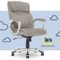 Serta - Executive Office Ergonomic Chair with Layered Body Pillows - Glacial Gray - Silver-Front_Standard