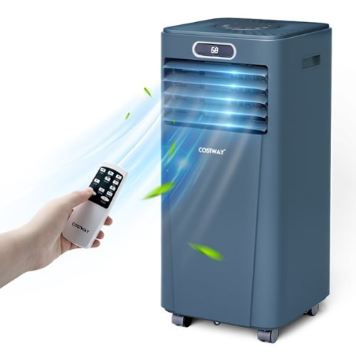 Costway 6000 BTU (10000 BTU ASHRAE) Portable Air Conditioner w/ Remote Control 3-in-1 Air Cooler w/ Drying - Dark Blue