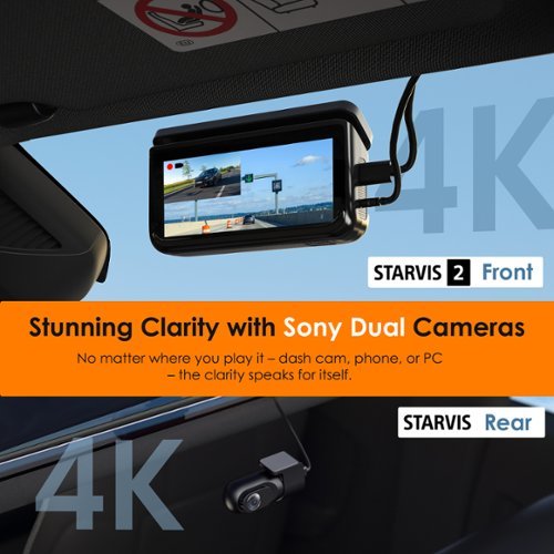 Rexing R88 4K Front + 4K Rear Dual Sony STARVIS Dash Cam with 5.8GHz WiFi GPS - Black BUY IN MIDDLE EAST